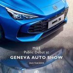 Premieră europeană – afișul de lansare MG3 la Geneva 2