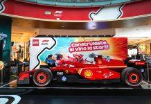 Monopost Ferrari construit din piese Lego expus la Băneasa Shopping City